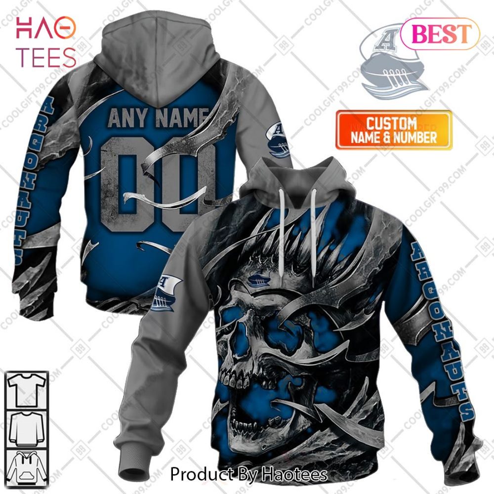 Personalized Cfl Toronto Argonauts Metal Skull Hoodie, T-Shirt, Zip Hoodie, Sweatshirt