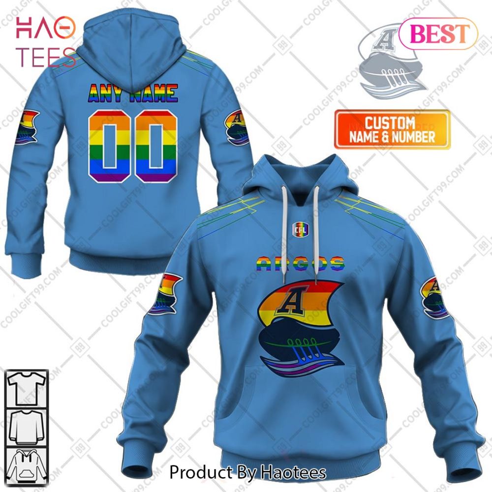 Personalized Cfl Toronto Argonauts Rainbow Logo Jersey Style Hoodie, T-Shirt, Zip Hoodie, Sweatshirt