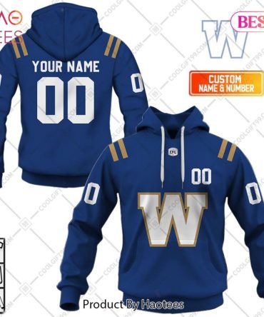 Personalized Cfl Winnipeg Blue Bombers Alt Jersey 2023 Style Hoodie, T-Shirt, Zip Hoodie, Sweatshirt