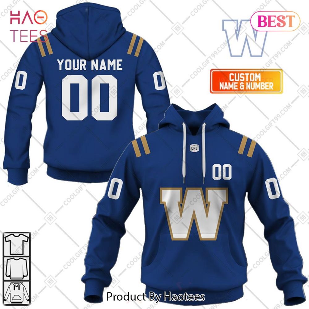 Personalized Cfl Winnipeg Blue Bombers Alt Jersey 2023 Style Hoodie, T-Shirt, Zip Hoodie, Sweatshirt