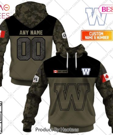 Personalized Cfl Winnipeg Blue Bombers Camo V2 Style Hoodie, T-Shirt, Zip Hoodie, Sweatshirt