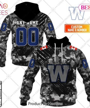 Personalized Cfl Winnipeg Blue Bombers Special Camo Armed Forces Design Hoodie, T-Shirt, Zip Hoodie, Sweatshirt