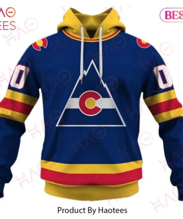Personalized Colorado Rockies Throwback Vintage Nhl Hockey Home Jersey 3D Hoodie