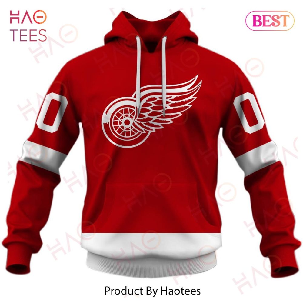 Personalized Detroit Red Wings Throwback Vintage Nhl Home Jersey 3D Hoodie
