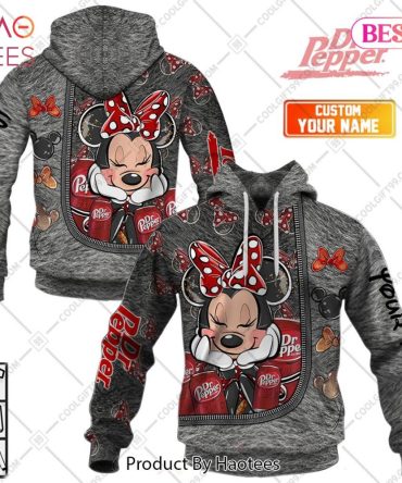 Personalized Dr. Pepper Minnie Mouse Design Hoodie, T-Shirt, Zip Hoodie, Sweatshirt