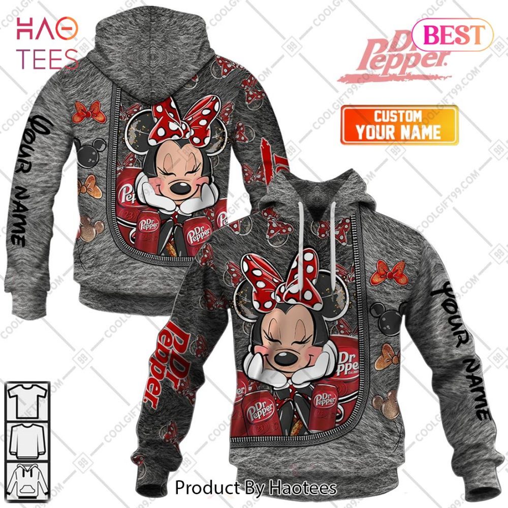 Personalized Dr. Pepper Minnie Mouse Design Hoodie, T-Shirt, Zip Hoodie, Sweatshirt