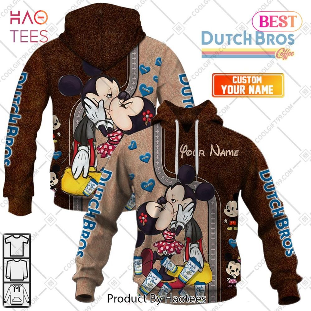 Personalized Dutch Bros Mickey And Minnie Design Hoodie, T-Shirt, Zip Hoodie, Sweatshirt