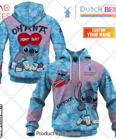 Personalized Dutch Bros Stitch Design_ Hoodie, T-Shirt, Zip Hoodie, Sweatshirt