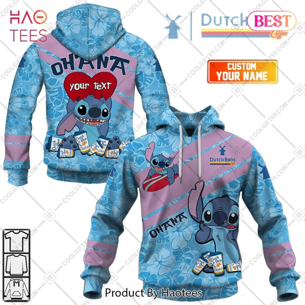 Personalized Dutch Bros Stitch Design_ Hoodie, T-Shirt, Zip Hoodie, Sweatshirt
