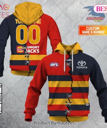 Personalized Guernsey Mix V2 Afl Adelaide Crows Hoodie, T-Shirt, Zip Hoodie, Sweatshirt