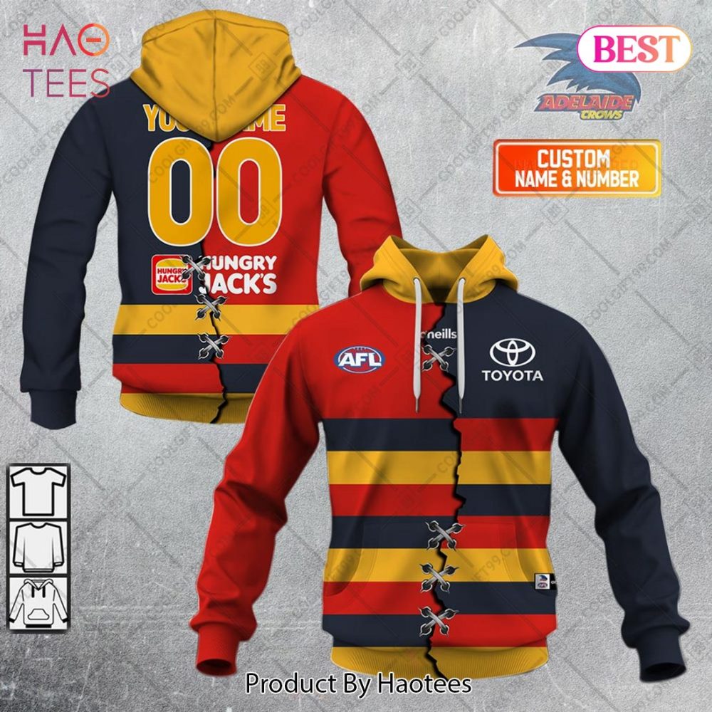 Personalized Guernsey Mix V2 Afl Adelaide Crows Hoodie, T-Shirt, Zip Hoodie, Sweatshirt
