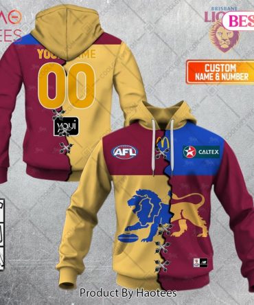 Personalized Guernsey Mix V2 Afl Brisbane Lions Hoodie, T-Shirt, Zip Hoodie, Sweatshirt