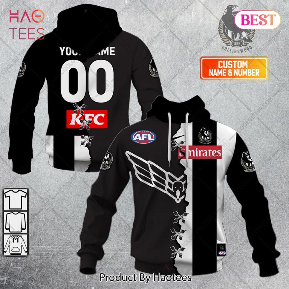 Personalized Guernsey Mix V2 Afl Collingwood Magpies Hoodie, T-Shirt, Zip Hoodie, Sweatshirt