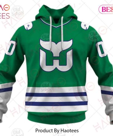 Personalized Hartford Whalers Carolina Hurricanes Vintage Nhl Jersey Green 3D Hoodie