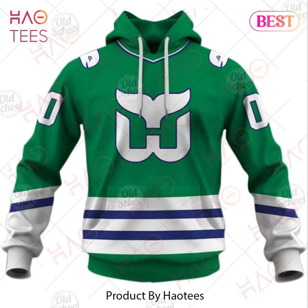 Personalized Hartford Whalers Carolina Hurricanes Vintage Nhl Jersey Green 3D Hoodie