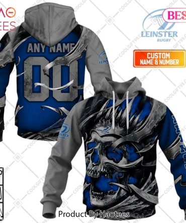 Personalized Irfu Leinster Rugby Metal Skull Design Hoodie, T-Shirt, Zip Hoodie, Sweatshirt
