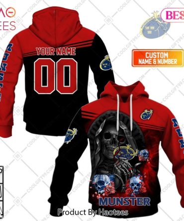 Personalized Irfu Munster Rugby Skull Death Design Hoodie, T-Shirt, Zip Hoodie, Sweatshirt