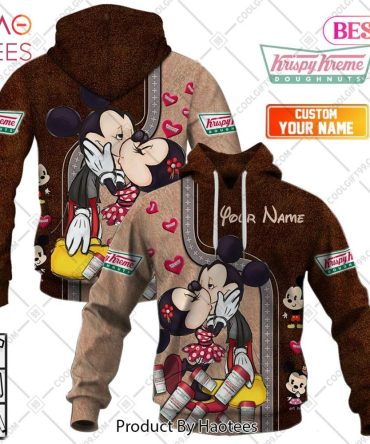 Personalized Krispy Kreme Mickey And Minnie Design Hoodie, T-Shirt, Zip Hoodie, Sweatshirt