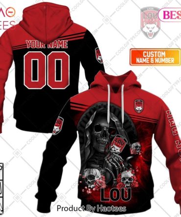 Personalized Lyon Lou Rugby Skull Death Design Hoodie, T-Shirt, Zip Hoodie, Sweatshirt