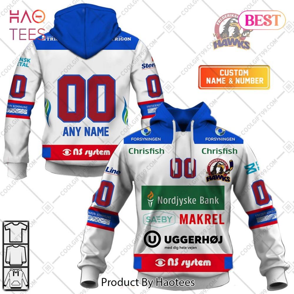 Personalized Metal Ligaen Frederikshavn White Hawks Home Jersey 2324 Style Hoodie, T-Shirt, Zip Hoodie, Sweatshirt