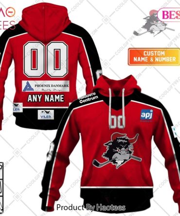 Personalized Metal Ligaen Rodovre Mighty Bulls Home Jersey 2324 Style Hoodie, T-Shirt, Zip Hoodie, Sweatshirt