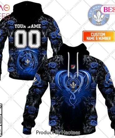 Personalized Mls Cf Montreal Roses Dragon Couple Hoodie, T-Shirt, Zip Hoodie, Sweatshirt
