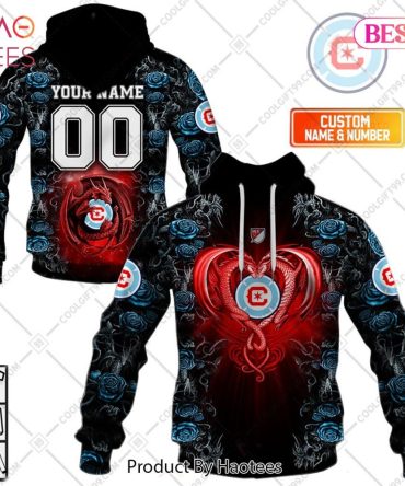 Personalized Mls Chicago Fire Fc Roses Dragon Couple Hoodie, T-Shirt, Zip Hoodie, Sweatshirt