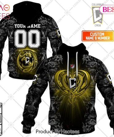 Personalized Mls Columbus Crew Roses Dragon Couple Hoodie, T-Shirt, Zip Hoodie, Sweatshirt