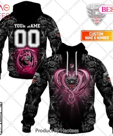 Personalized Mls D.C. United Roses Dragon Couple Hoodie, T-Shirt, Zip Hoodie, Sweatshirt