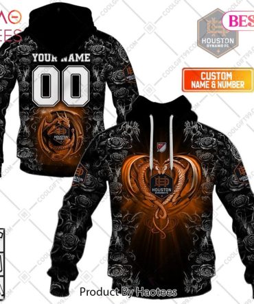 Personalized Mls Houston Dynamo Fc Roses Dragon Couple Hoodie, T-Shirt, Zip Hoodie, Sweatshirt