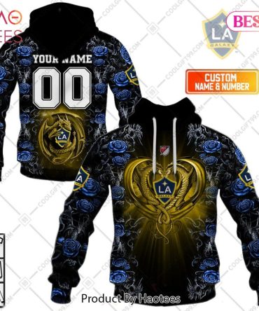 Personalized Mls Los Angeles Galaxy Roses Dragon Couple Hoodie, T-Shirt, Zip Hoodie, Sweatshirt
