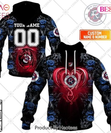 Personalized Mls England Revolution Roses Dragon Couple Hoodie, T-Shirt, Zip Hoodie, Sweatshirt