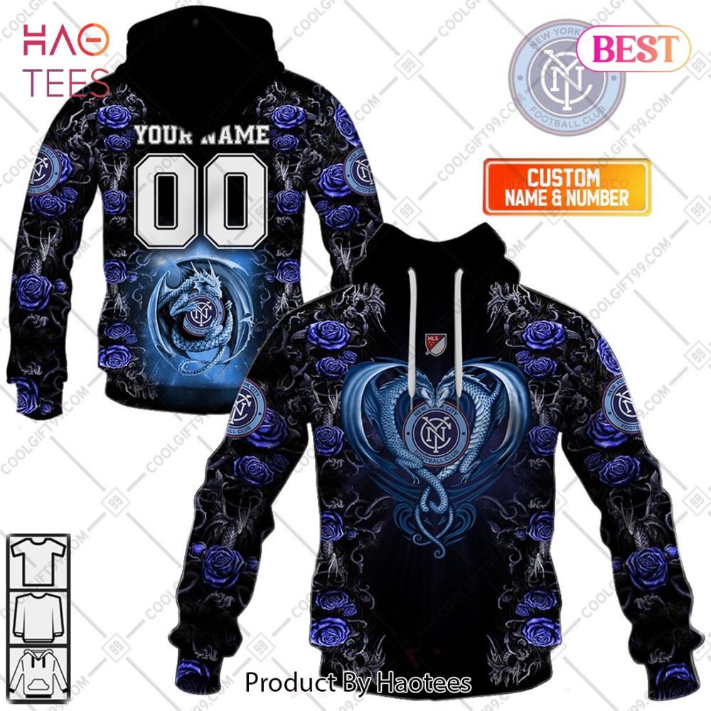 Personalized Mls York City Fc Roses Dragon Couple Hoodie, T-Shirt, Zip Hoodie, Sweatshirt