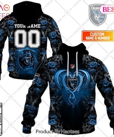 Personalized Mls San Jose Earthquakes Roses Dragon Couple Hoodie, T-Shirt, Zip Hoodie, Sweatshirt