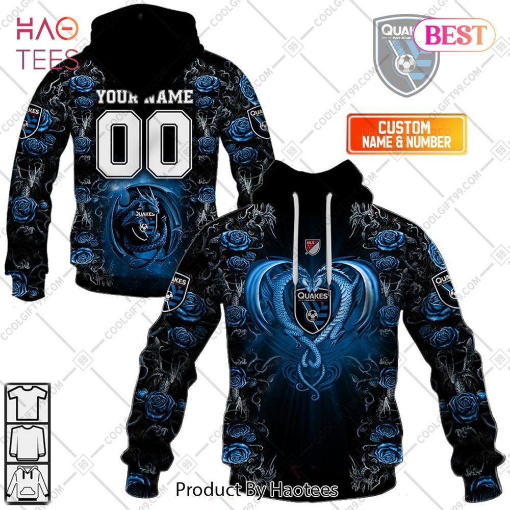 Personalized Mls San Jose Earthquakes Roses Dragon Couple Hoodie, T-Shirt, Zip Hoodie, Sweatshirt