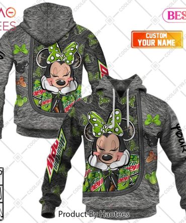 Personalized Mountain Dew Minnie Mouse Design Hoodie, T-Shirt, Zip Hoodie, Sweatshirt