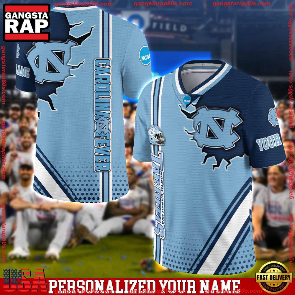 Ncaa Customized North Carolina Tar Heels Team Logo Player Football Jersey Shirt