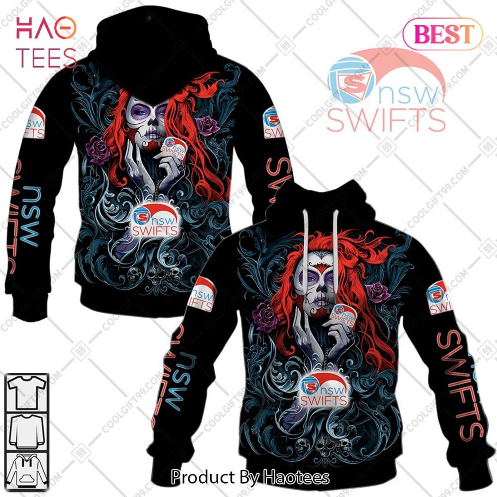 Personalized Netball Au South Wales Swifts Tattoo Girl Design Hoodie, T-Shirt, Zip Hoodie, Sweatshirt