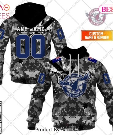 Personalized Nrl Manly Warringah Sea Eagles Special Camo Military Flag Hoodie, T-Shirt, Zip Hoodie, Sweatshirt