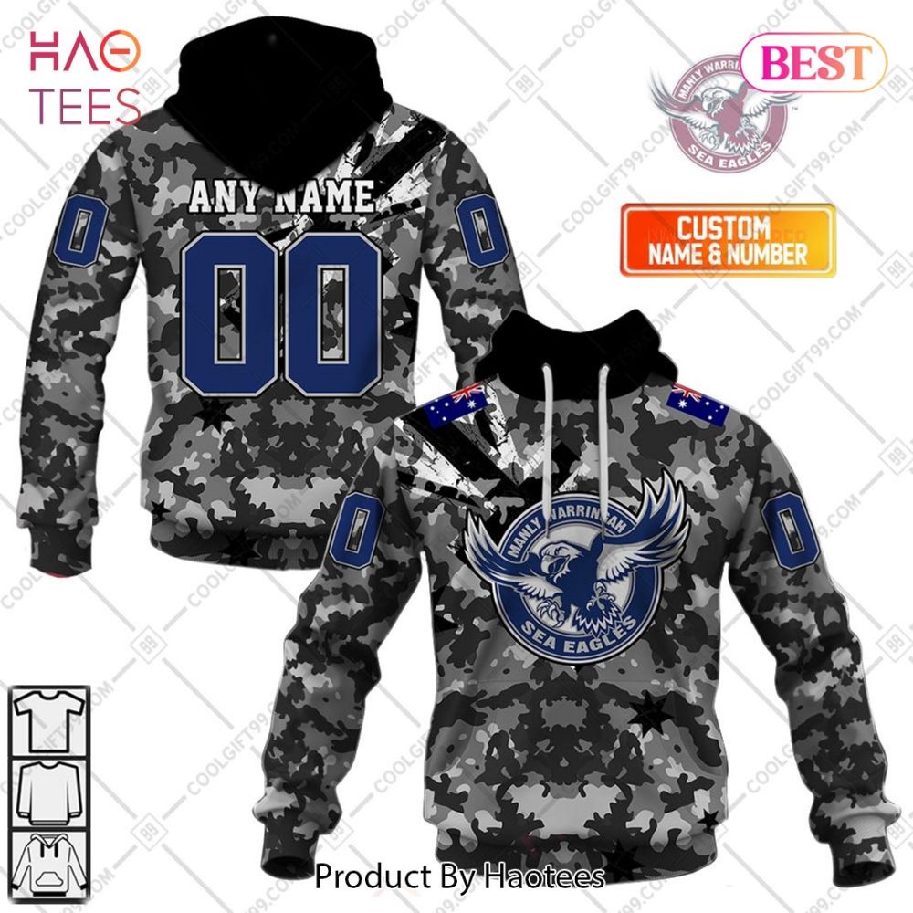 Personalized Nrl Manly Warringah Sea Eagles Special Camo Military Flag Hoodie, T-Shirt, Zip Hoodie, Sweatshirt
