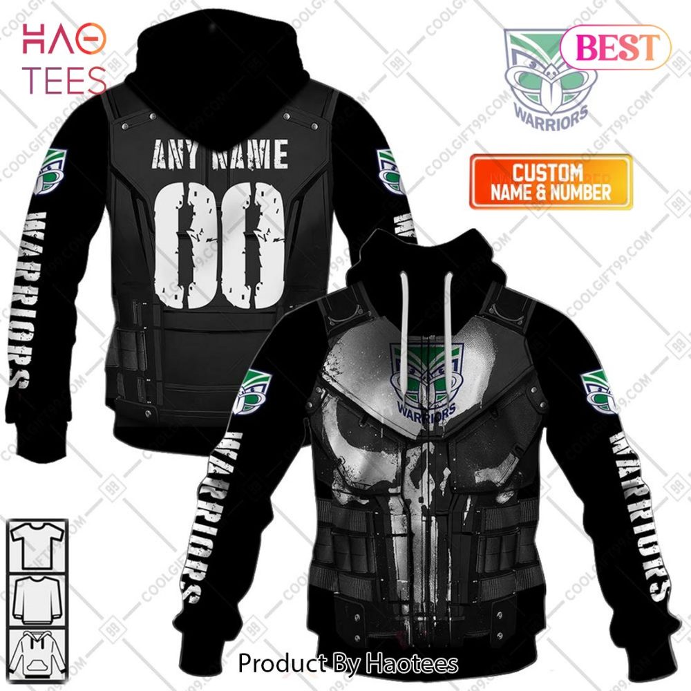 Personalized Nrl Zealand Warriors Punisher Hoodie, T-Shirt, Zip Hoodie, Sweatshirt