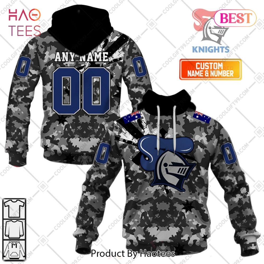 Personalized Nrl Newcastle Knights Special Camo Military Flag Hoodie, T-Shirt, Zip Hoodie, Sweatshirt