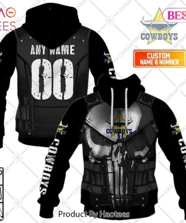 Personalized Nrl North Queensland Cowboys Punisher Hoodie, T-Shirt, Zip Hoodie, Sweatshirt