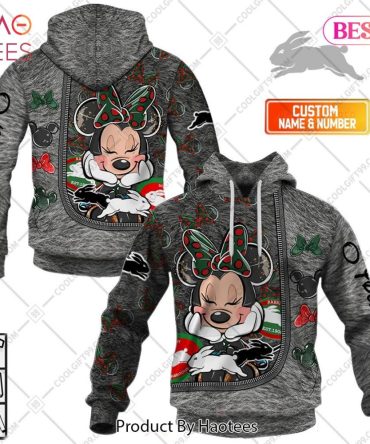 Personalized Nrl South Sydney Rabbitohs Logo And Minnie Mouse Design Hoodie, T-Shirt, Zip Hoodie, Sweatshirt