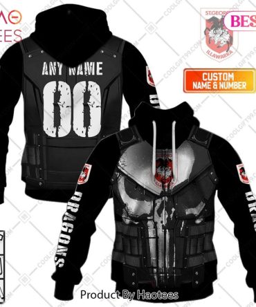 Personalized Nrl St. George Illawarra Dragons Punisher Hoodie, T-Shirt, Zip Hoodie, Sweatshirt