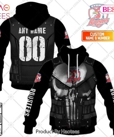 Personalized Nrl Sydney Roosters Punisher Hoodie, T-Shirt, Zip Hoodie, Sweatshirt