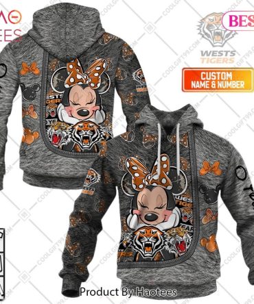 Personalized Nrl Wests Tigers Logo And Minnie Mouse Design Hoodie, T-Shirt, Zip Hoodie, Sweatshirt
