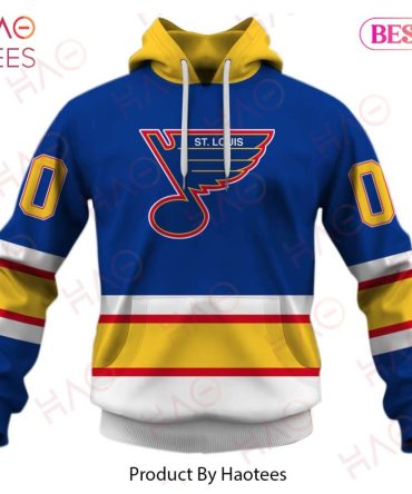 Personalized St. Louis Blues Throwback Vintage Nhl Hockey Home Jersey 3D Hoodie