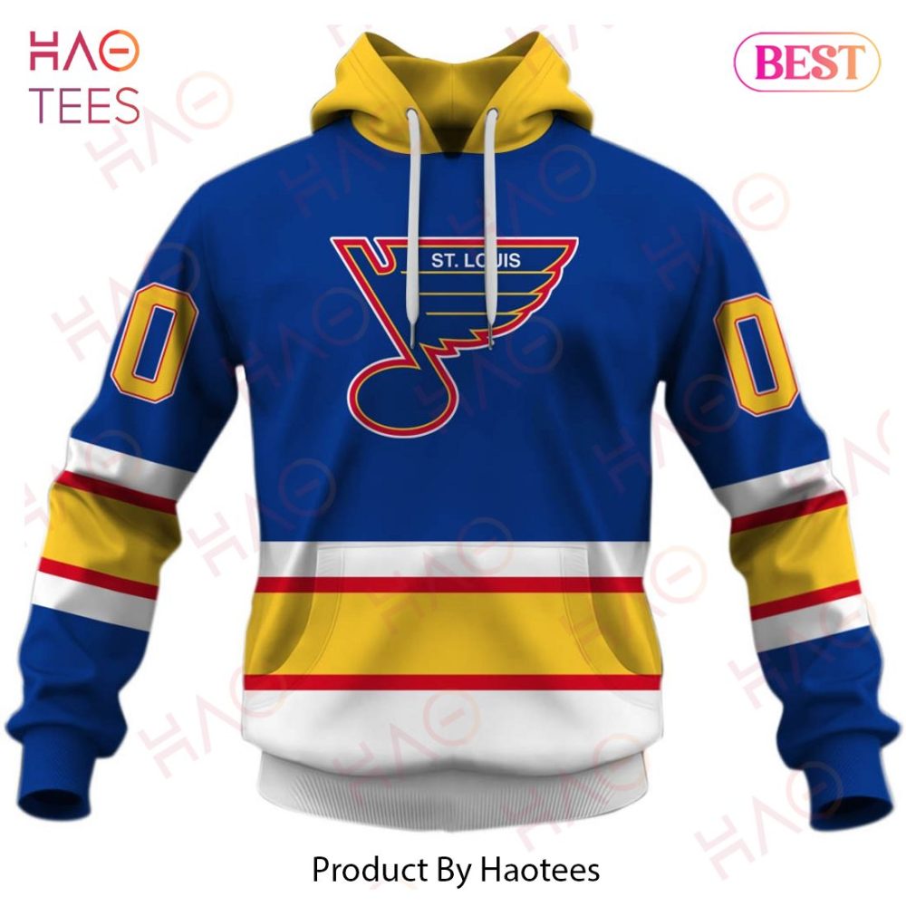 Personalized St. Louis Blues Throwback Vintage Nhl Hockey Home Jersey 3D Hoodie