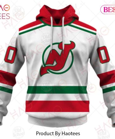 Personalized Vintage Nhl New Jersey Devils Throwback Jersey White 3D Hoodie